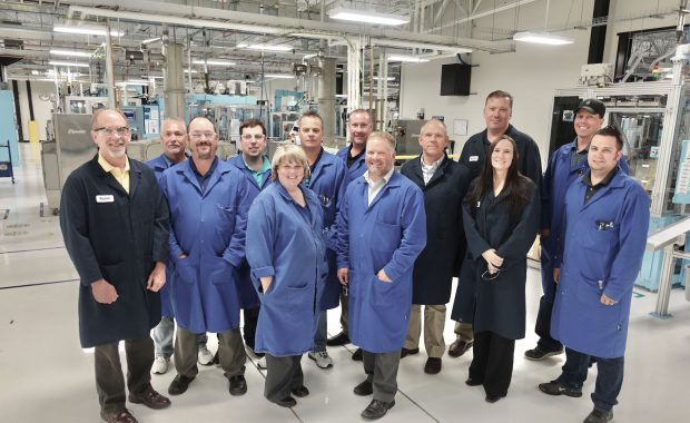 Autoliv Utah leadership team during gemba walk for Lean Factory Audit (LFA).