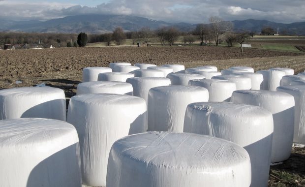 Plastic Film conserves Hay Bales