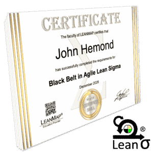 Agile Lean Six Sigma Certificate of Achievement.