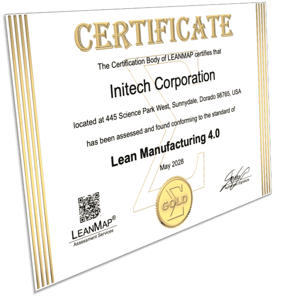 Lean Manufacturing Certification Gold Award